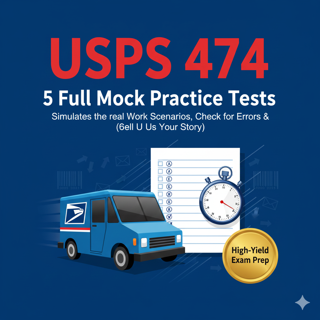 USPS 474 — 5 Full Mock Practice Tests (60 Questions Each)