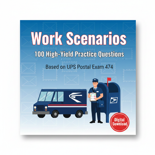 USPS POSTAL Exam 474 - Work Scenarios Practice Questions